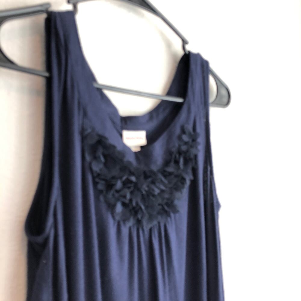 Embellished navy sleeveless top